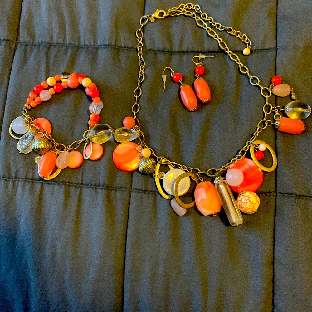 Coral Jewelry Set